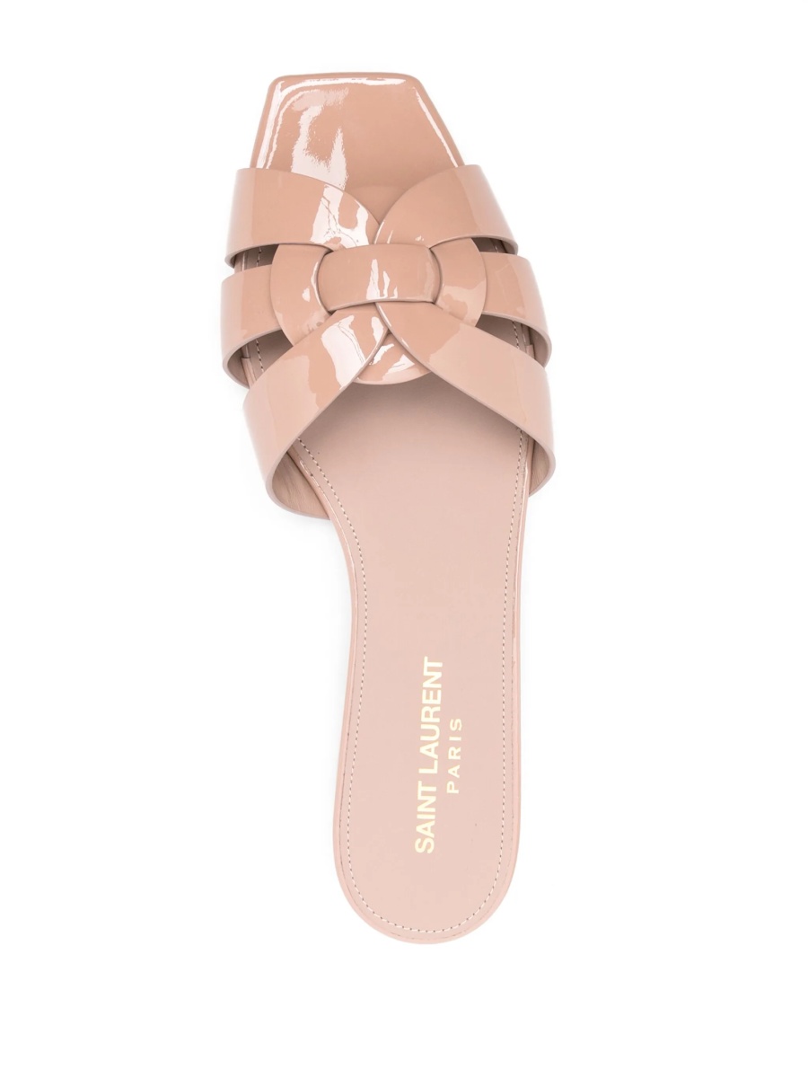 Sandale Saint Laurent roz din piele - Img 4