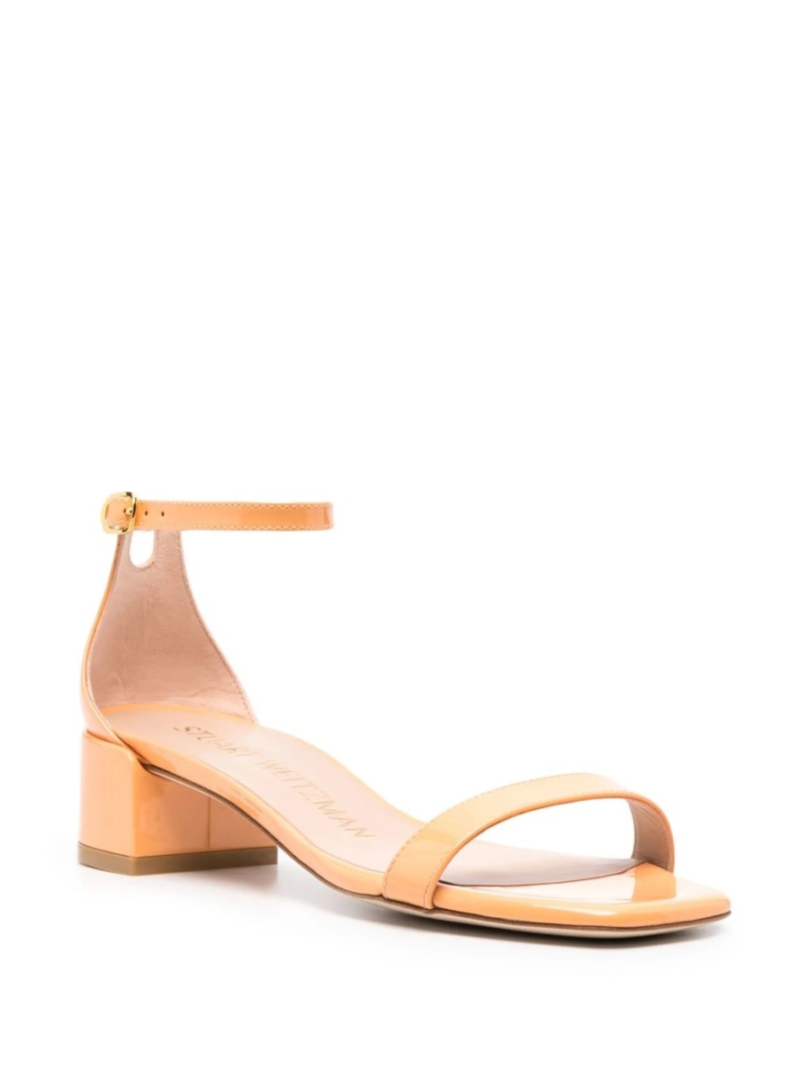 Sandale Stuart Weitzman portocalii din piele - Img 2