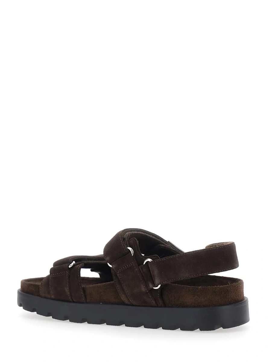 Sandale Tory Burch maro din piele intoarsa - Img 3