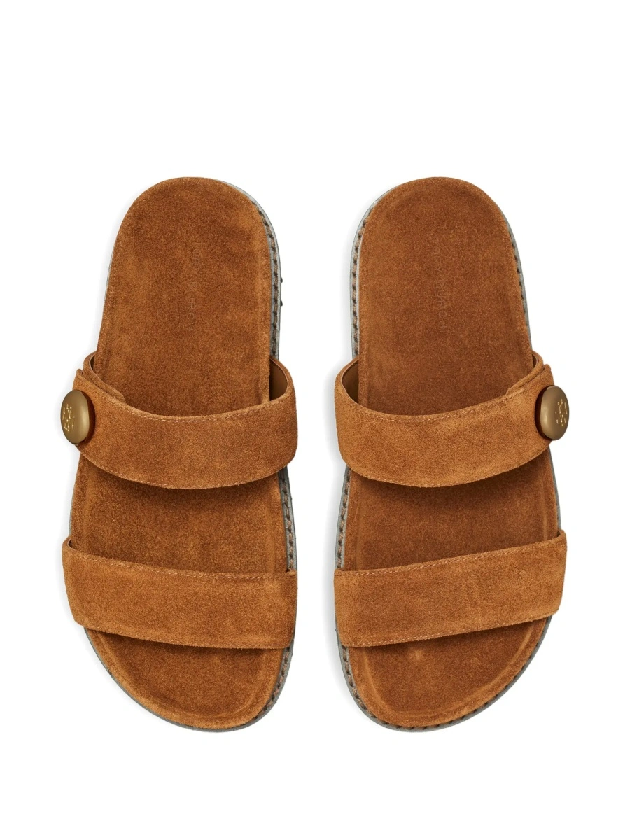 Sandale Tory Burch maro din piele intoarsa - Img 6