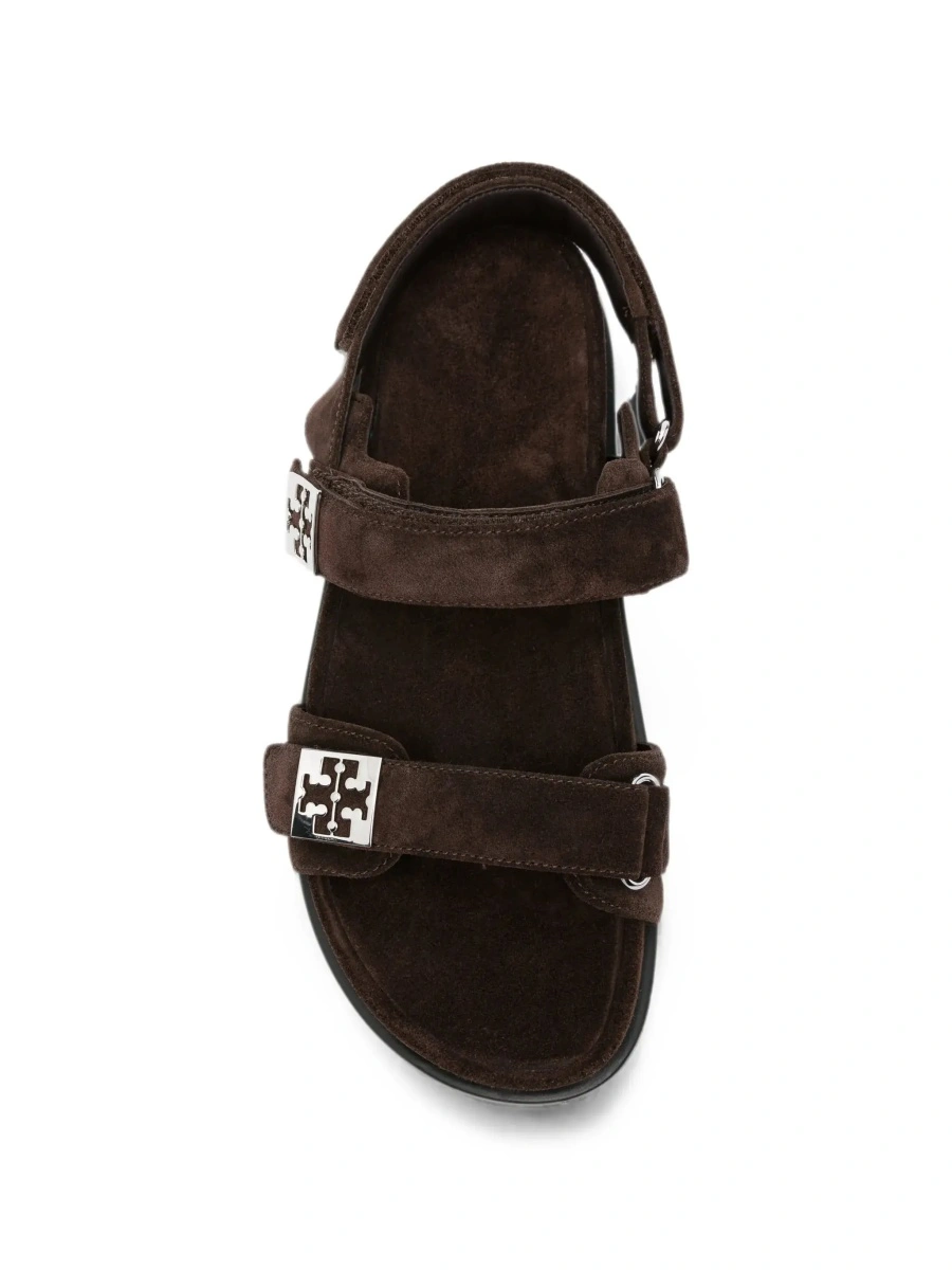 Sandale Tory Burch maro din piele intoarsa - Img 7
