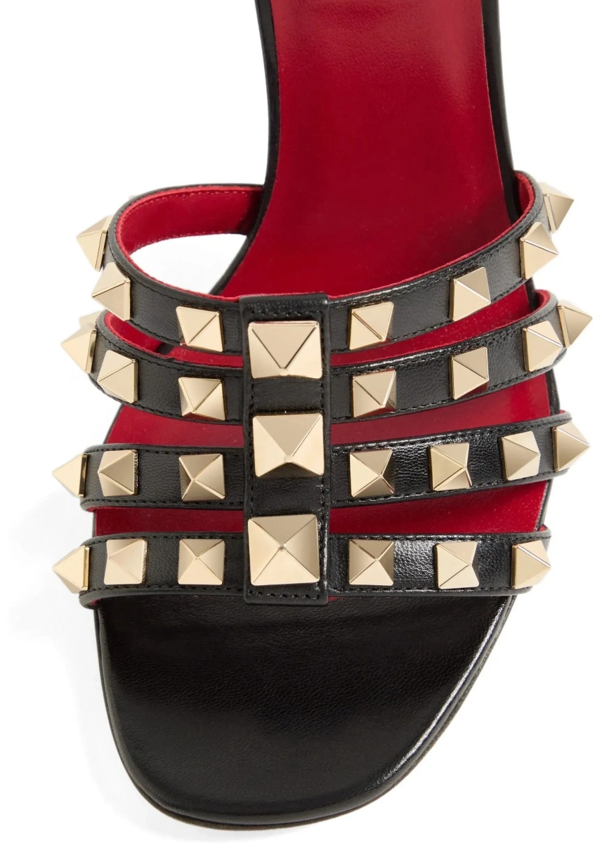 Sandale Valentino Garavani 'Rockstud' negre din piele - Img 7