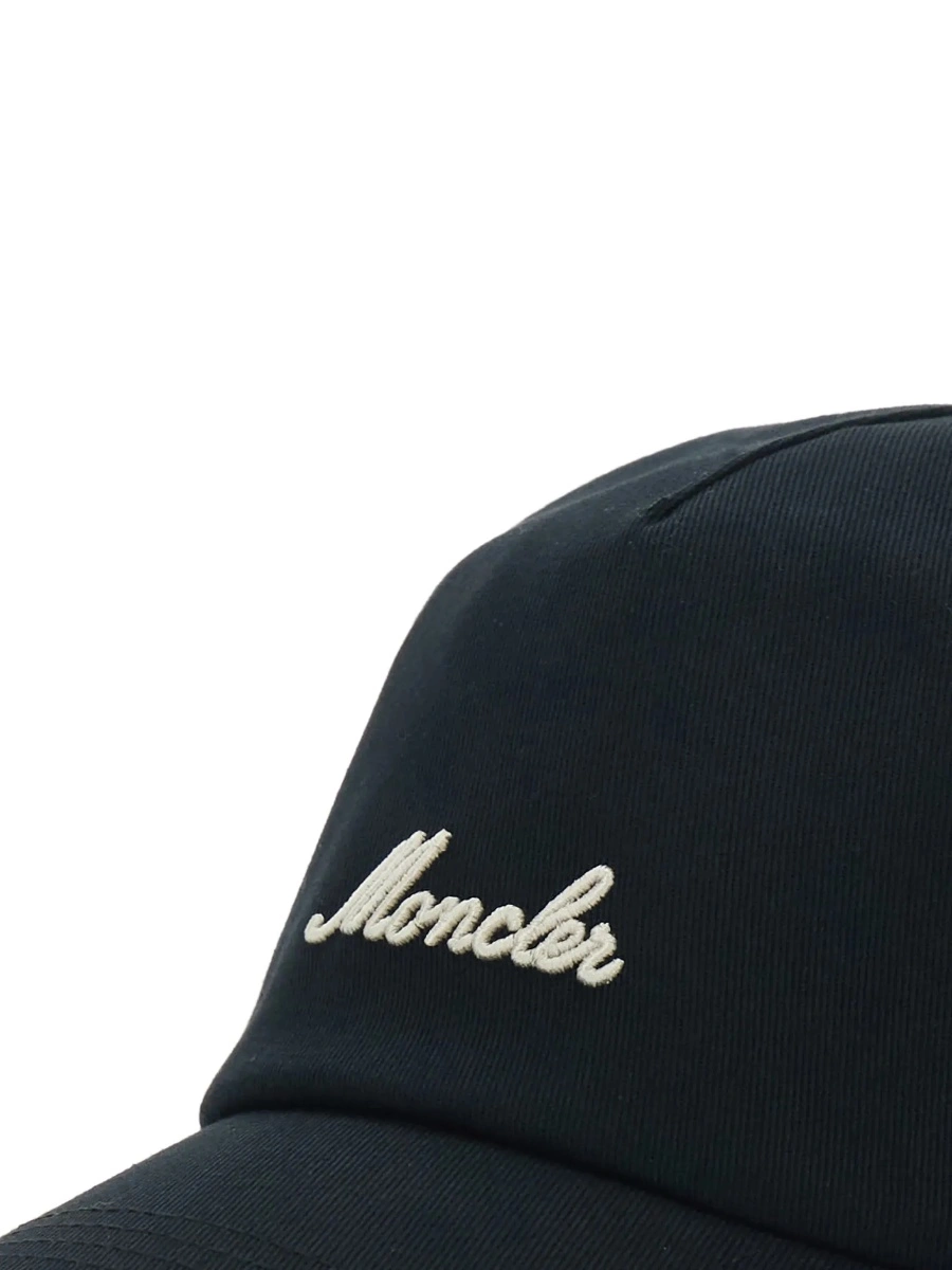 Sapca Black Baseball Cap with logo lettering on the front in Cotton Men - Img 4