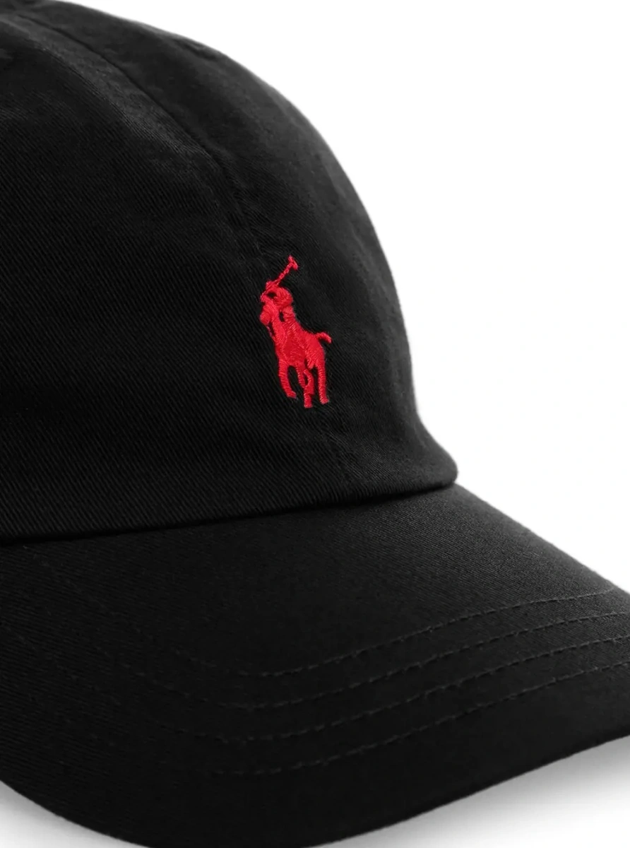 Sapca Ralph Lauren neagra din bumbac 'Logo' - Img 3