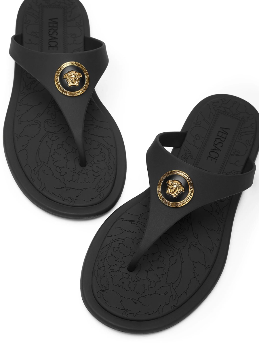 Slapi Versace negri din pvc - Img 4