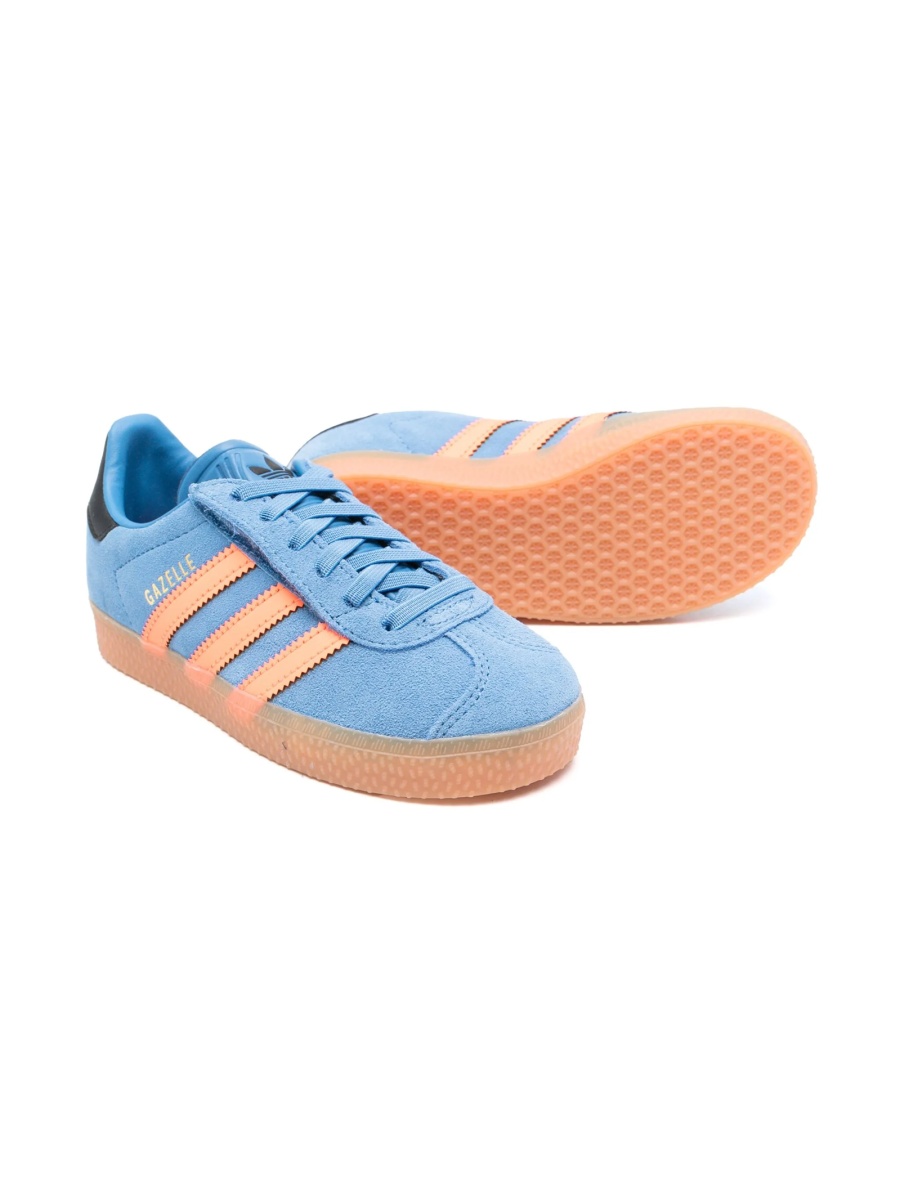Sneakers adidas Originals albastri din piele intoarsa si piele - Img 2