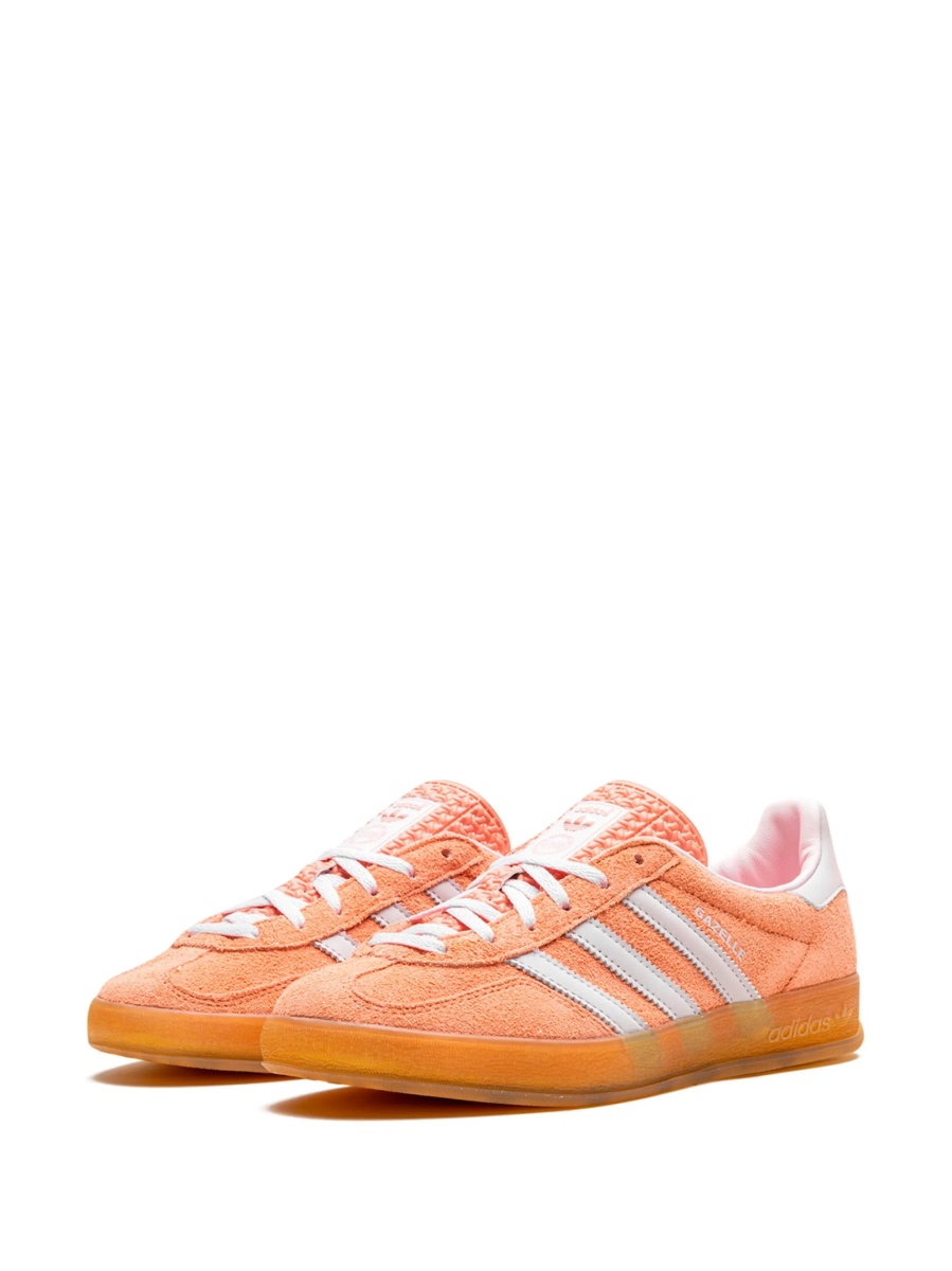 Sneakers adidas Originals portocalii din piele intoarsa - Img 5