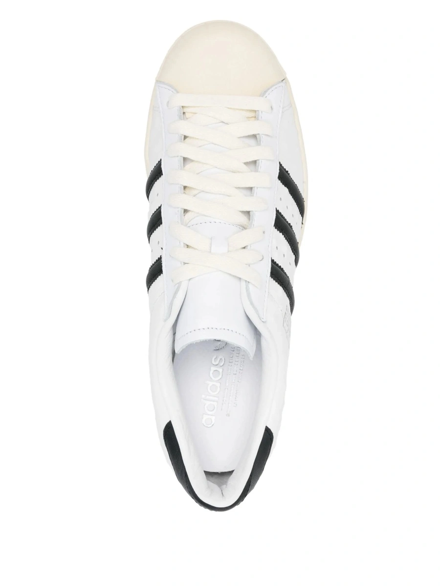 Sneakers adidas Originals superstar albi din piele si cauciuc - Img 4