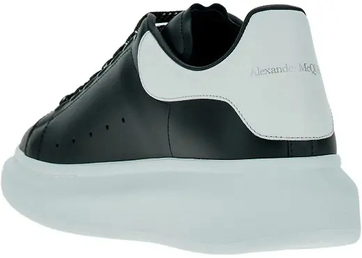 Sneakers Alexander McQueen 'Oversized' negri din piele - Img 3