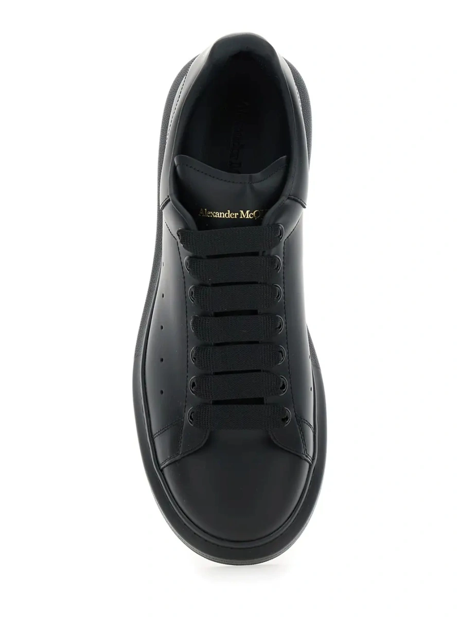 Sneakers Alexander McQueen 'Oversized' negri din piele - Img 4
