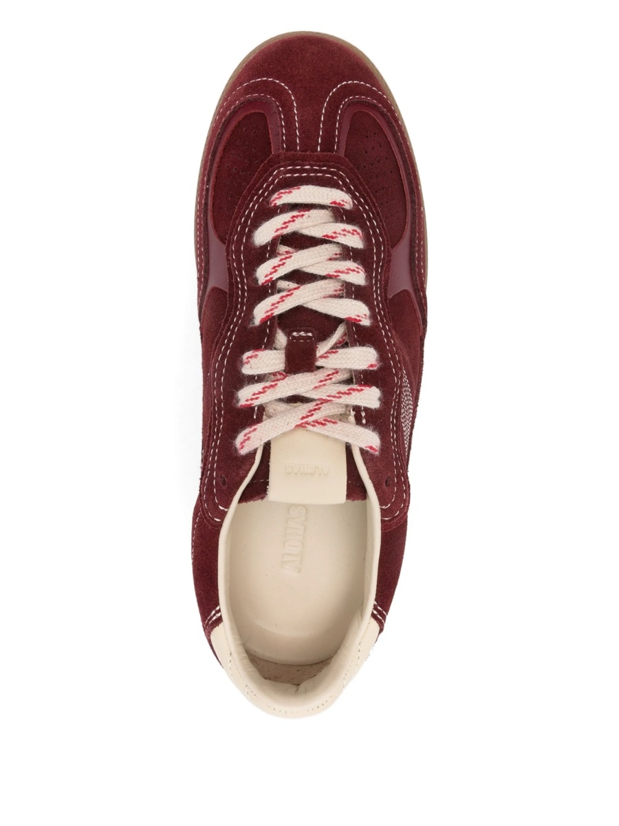 Sneakers Alohas rosii din piele intoarsa si bumbac - Img 4