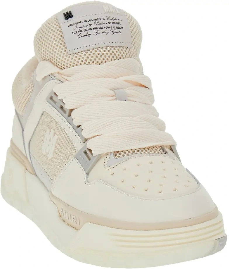 Sneakers AMIRI albi din piele si plasa - Img 2