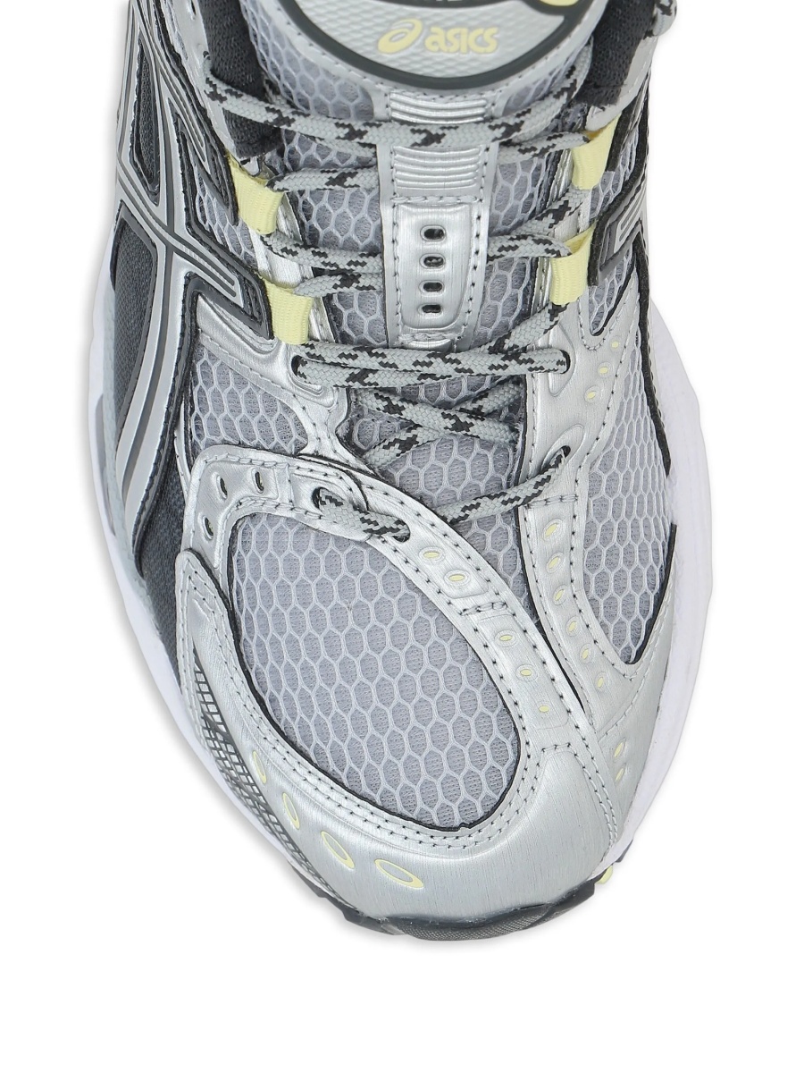 Sneakers ASICS gri din material textil si piele eco - Img 4