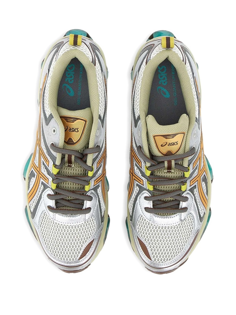 Sneakers ASICS gri din plasa si piele eco - Img 5