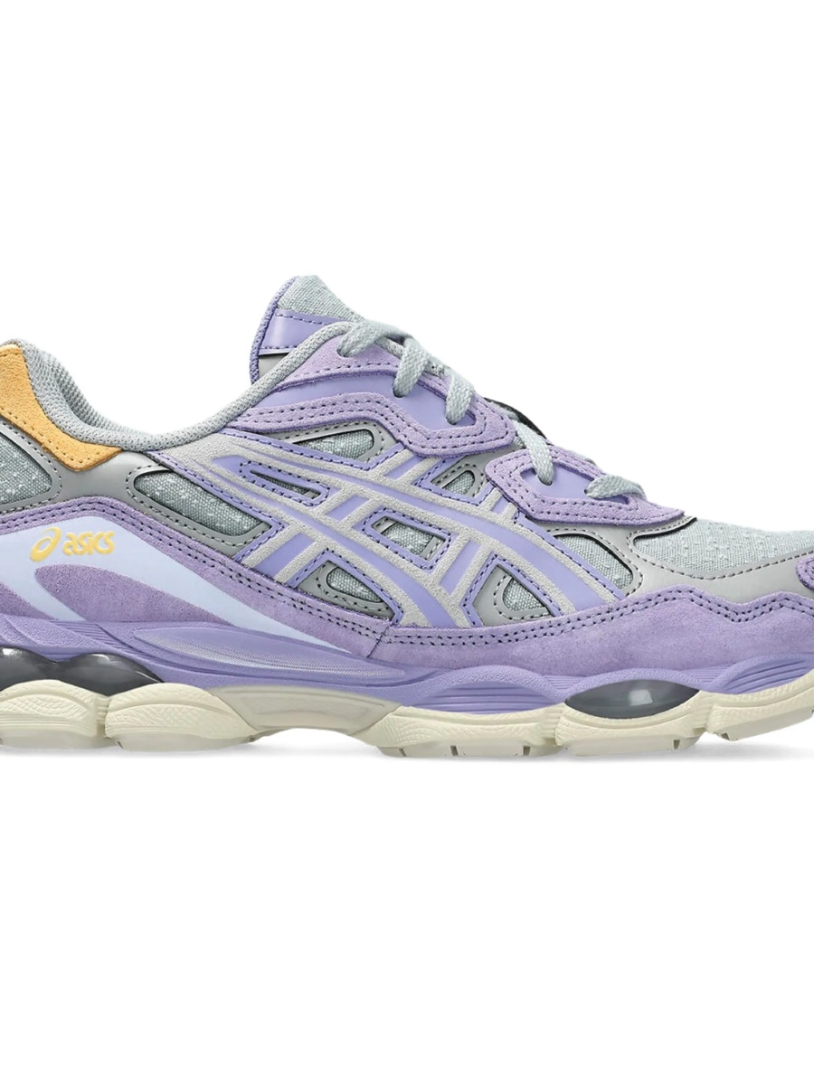 Sneakers ASICS violet din piele intoarsa si piele - Img 2
