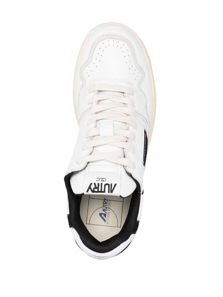 Sneakers AUTRY albi din material textil si piele - Img 4