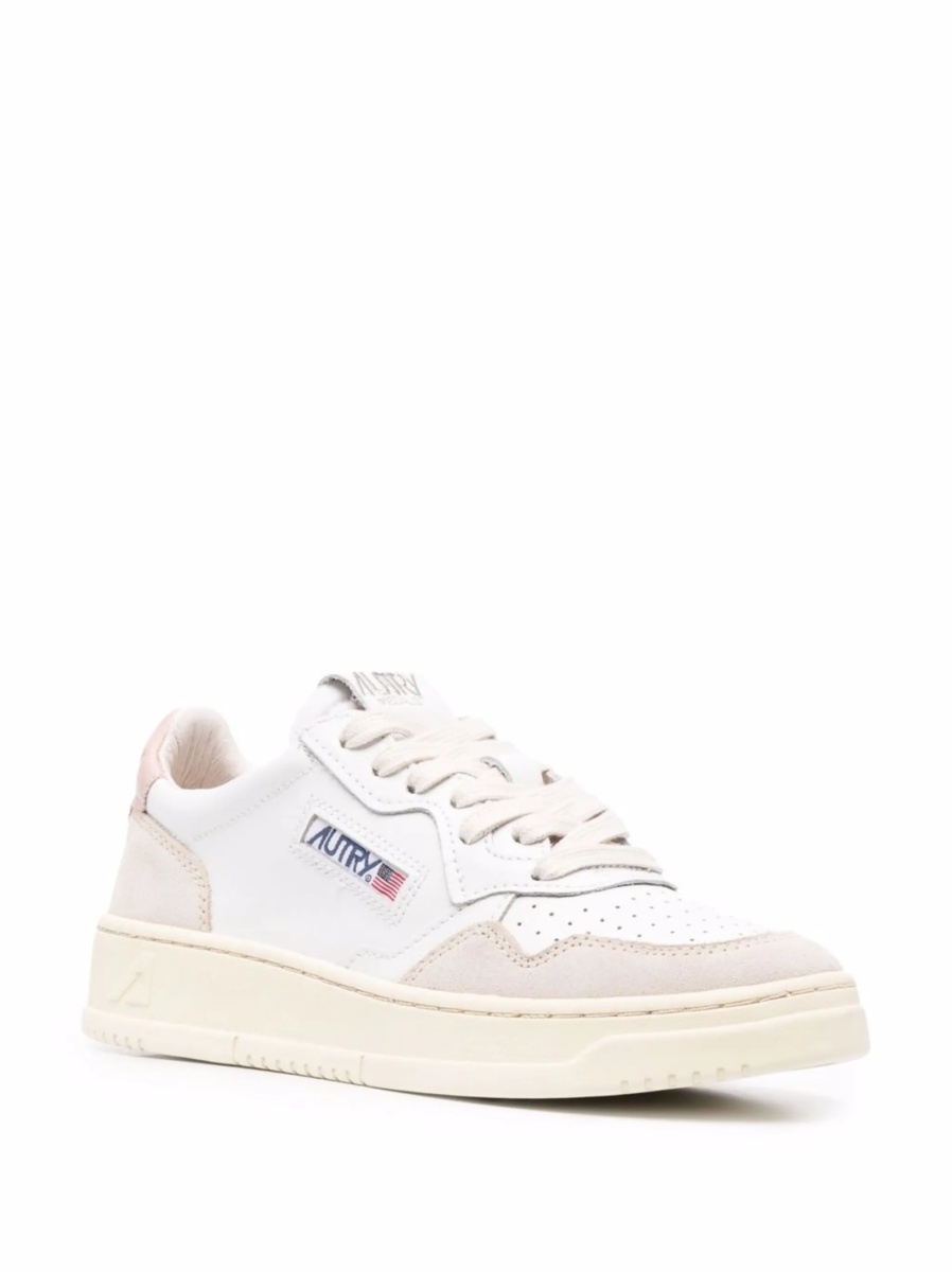 Sneakers AUTRY albi din piele intoarsa si piele - Img 2