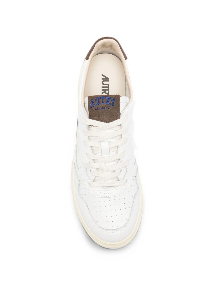 Sneakers AUTRY albi din piele intoarsa si piele - Img 4