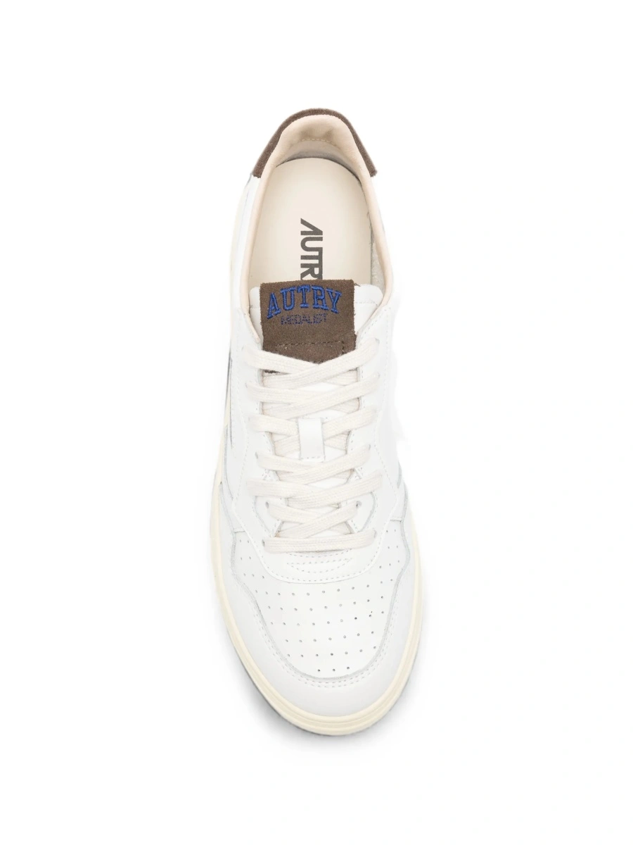 Sneakers AUTRY albi din piele intoarsa si piele - Img 4
