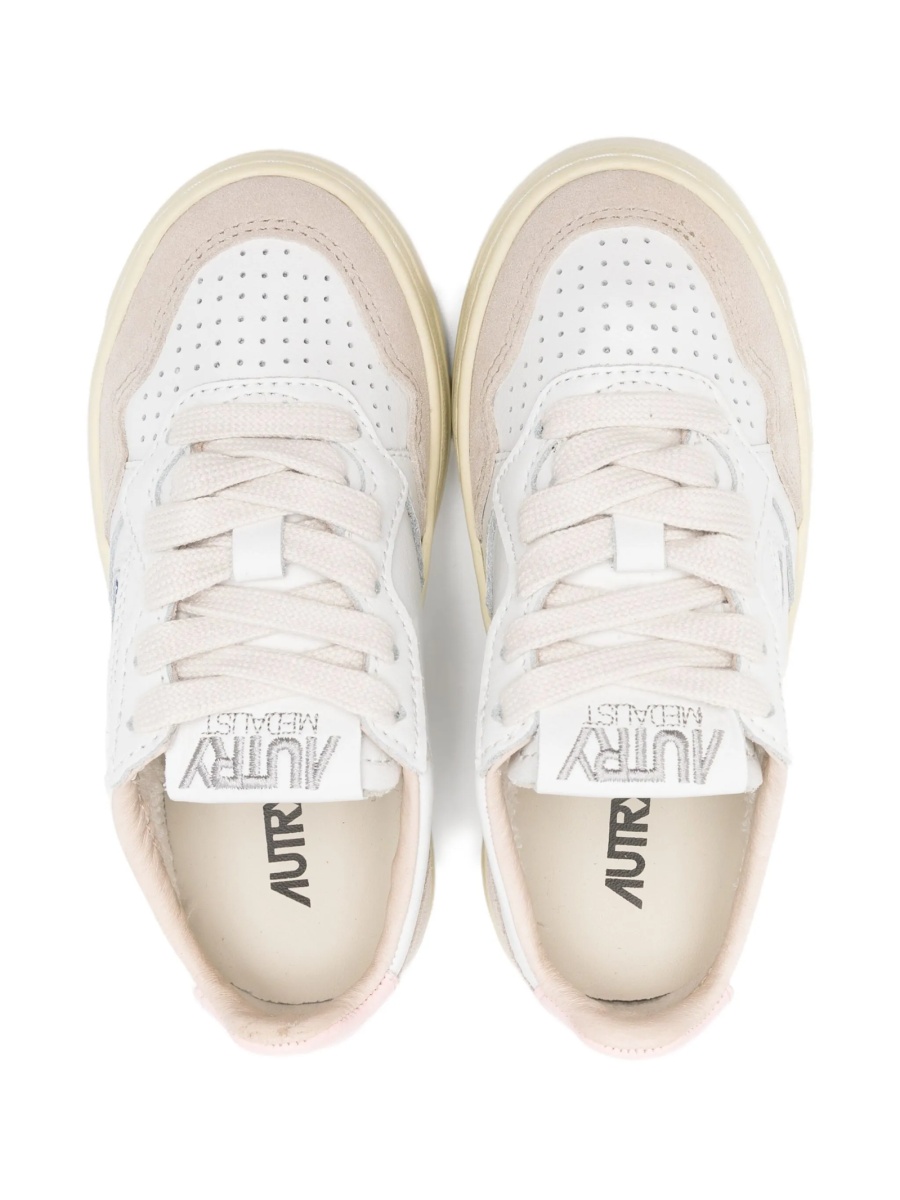 Sneakers AUTRY albi din piele si piele intoarsa - Img 3