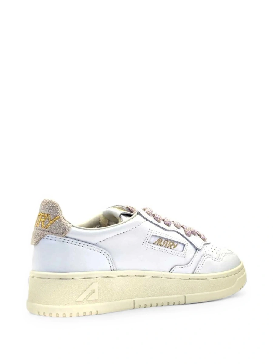 Sneakers AUTRY albi din piele si piele intoarsa - Img 4
