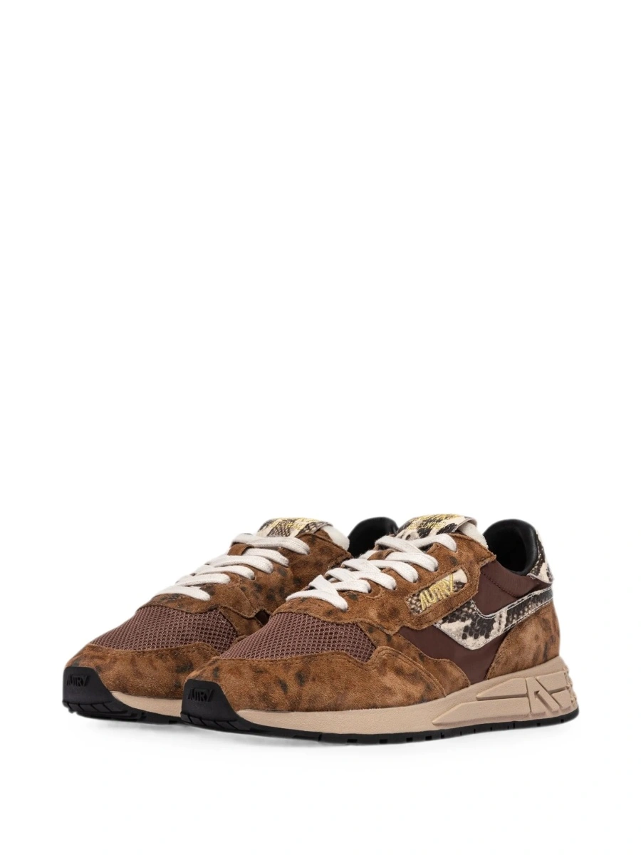 Sneakers AUTRY maro din polyester si piele intoarsa - Img 2
