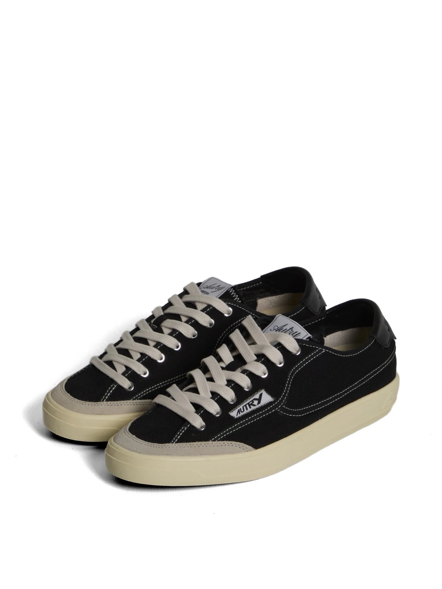 Sneakers AUTRY negri din piele si material textil - Img 2