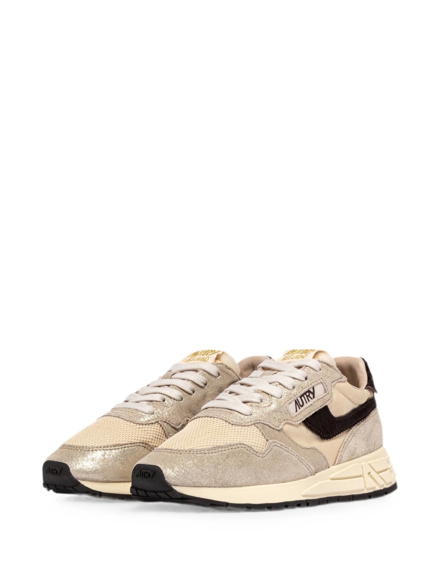 Sneakers AUTRY neutri din polyester si blana - Img 2