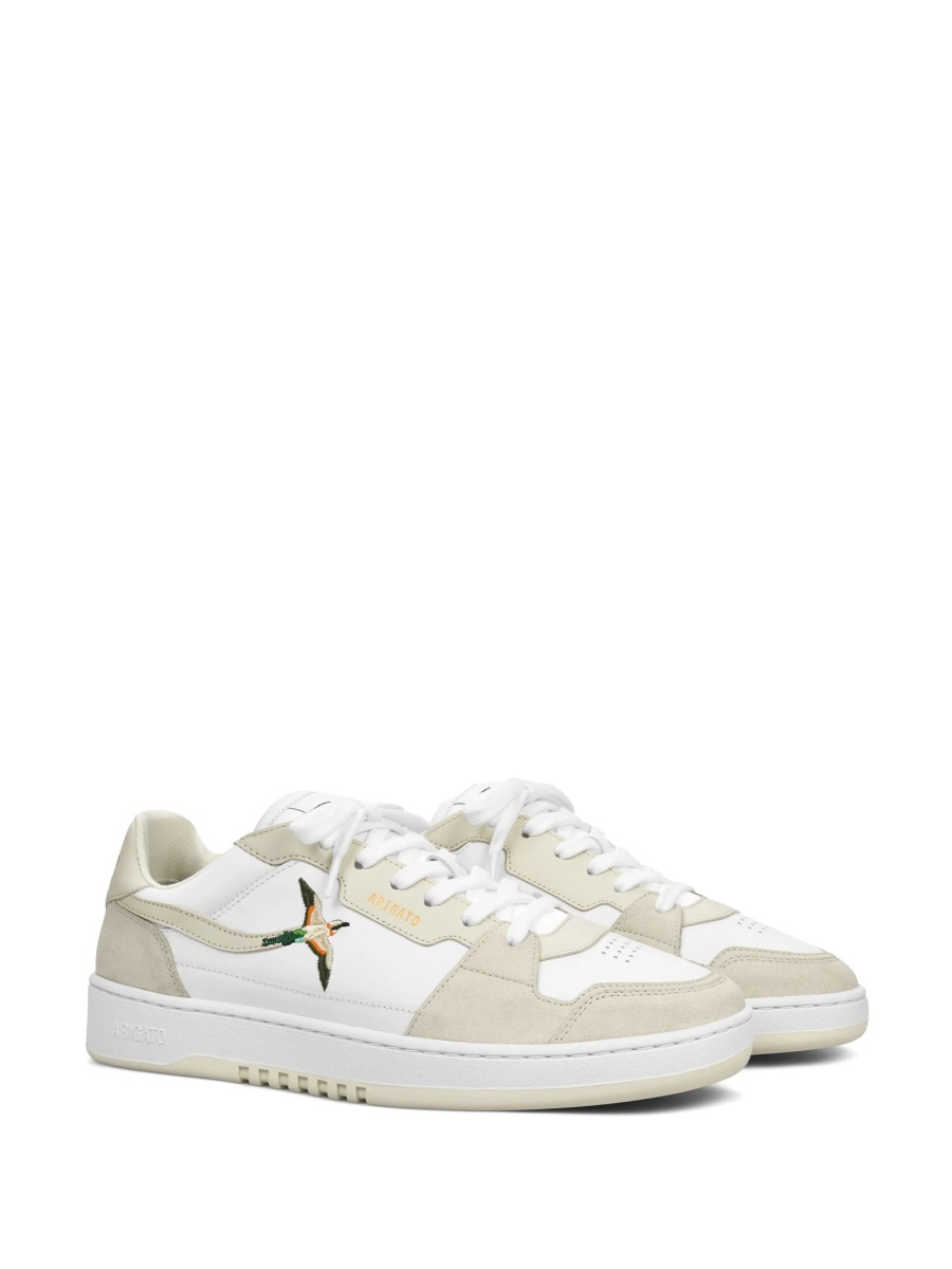 Sneakers AXEL ARIGATO albi din piele intoarsa si piele - Img 2