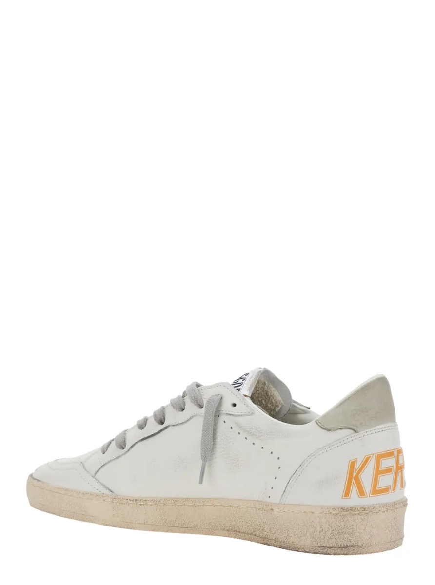 Sneakers 'Ballstar' White Sneaker Low Top with Star Patch on the Side and Maxi Lettering on the Back in Leather for Men - Img 3