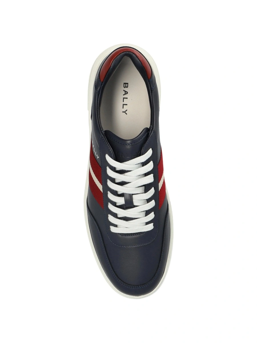 Sneakers Bally albastri din piele - Img 3