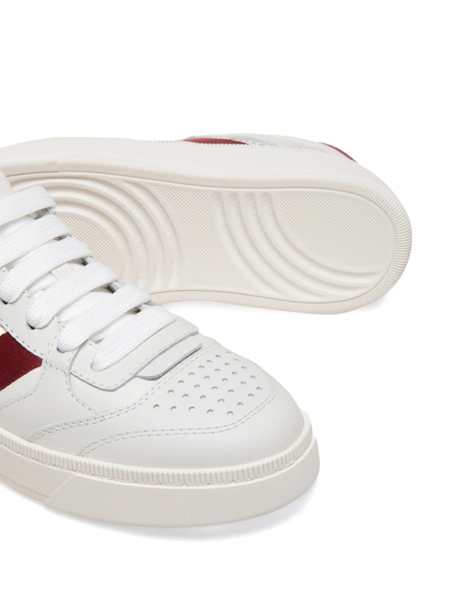 Sneakers Bally albi din piele si polyester - Img 4