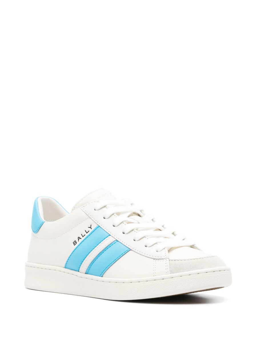 Sneakers Bally albi din piele - Img 2