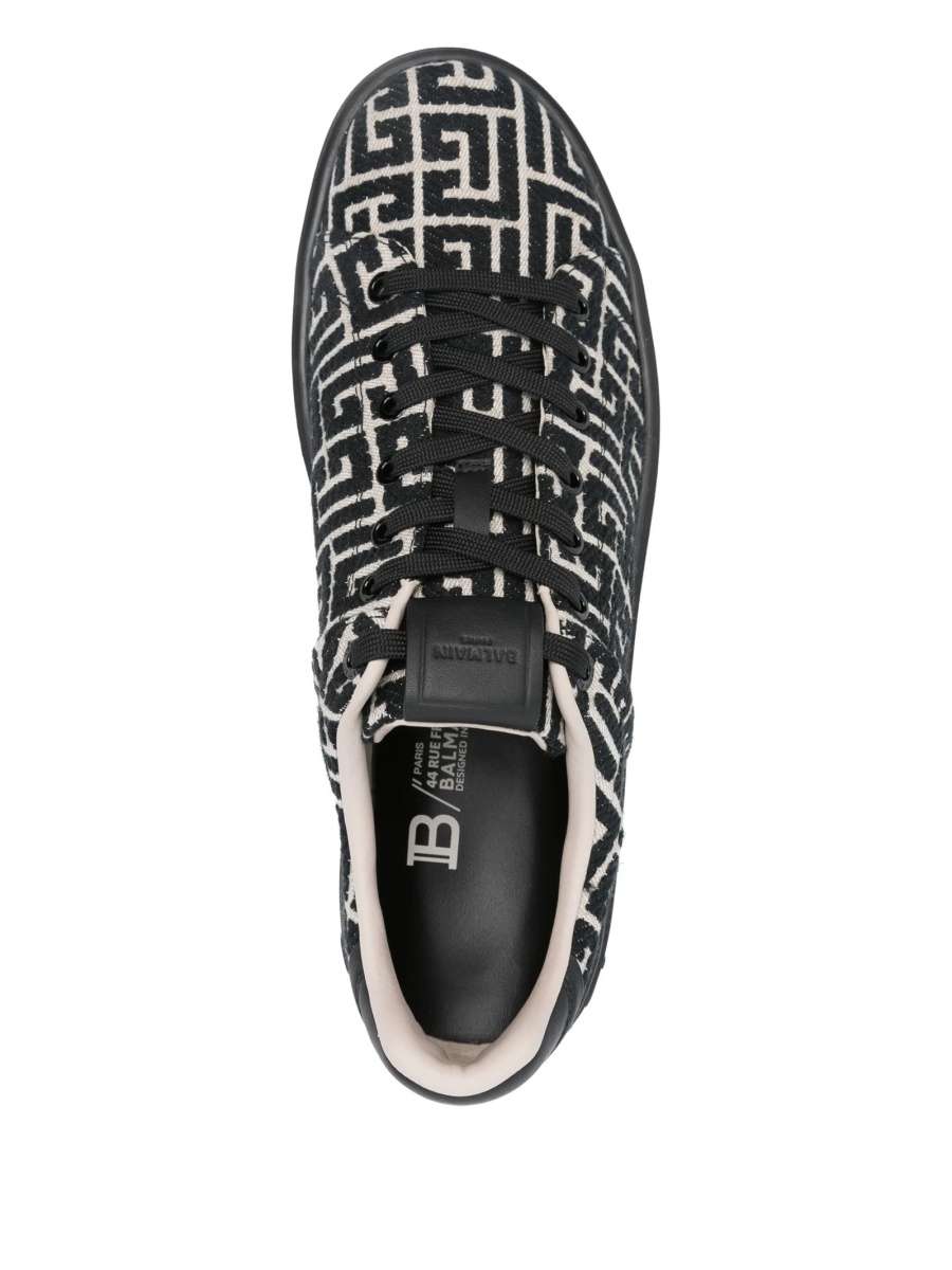 Sneakers Balmain negri din material textil - Img 4