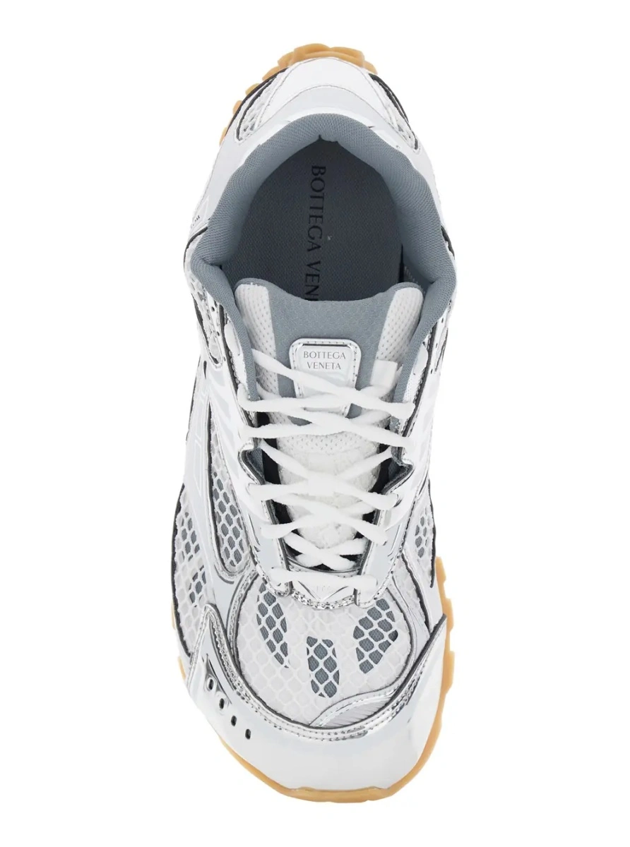 Sneakers Bottega Veneta argintii din material tehnic - Img 3