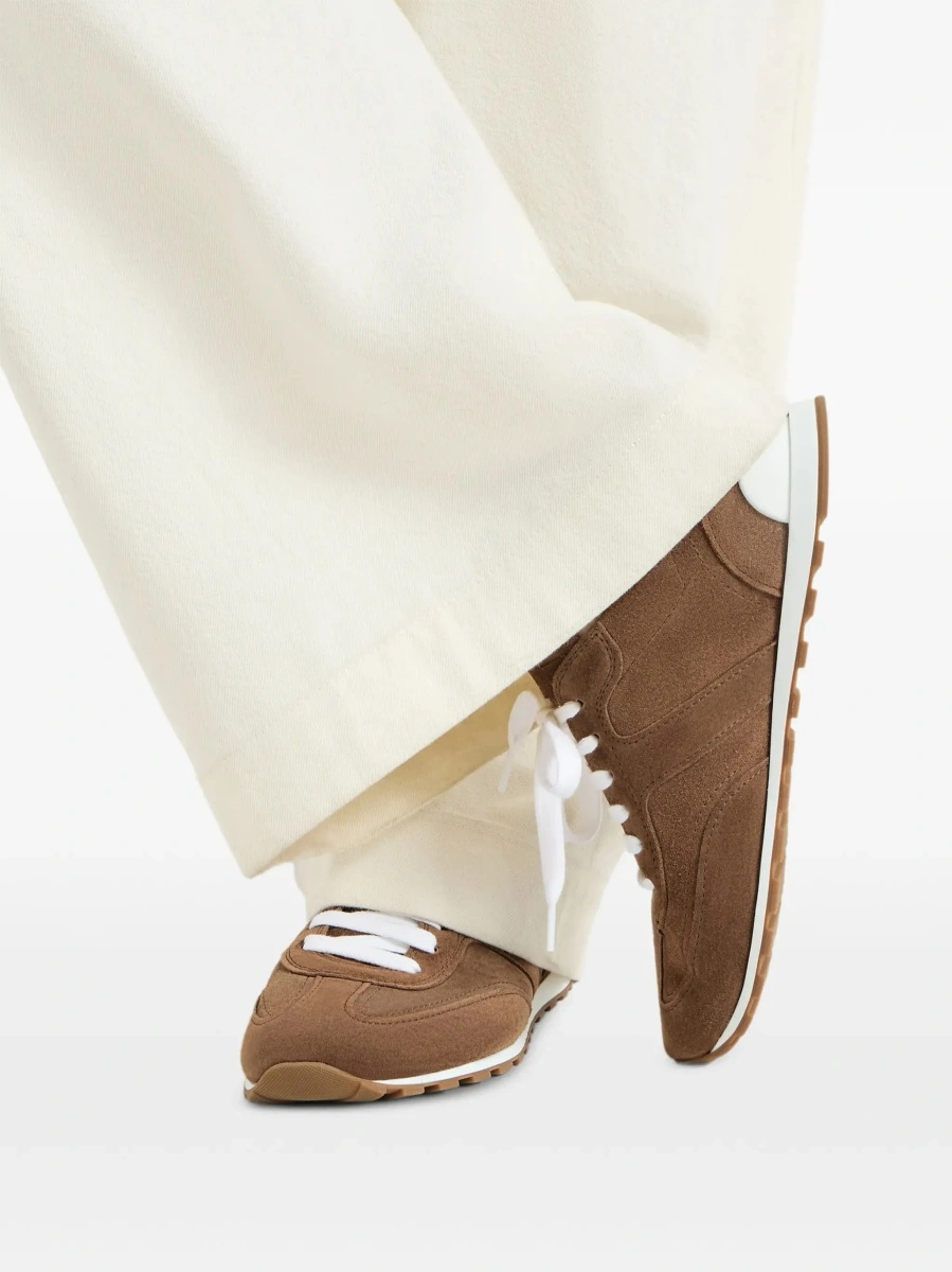 Sneakers Brunello Cucinelli maro din piele intoarsa - Img 8