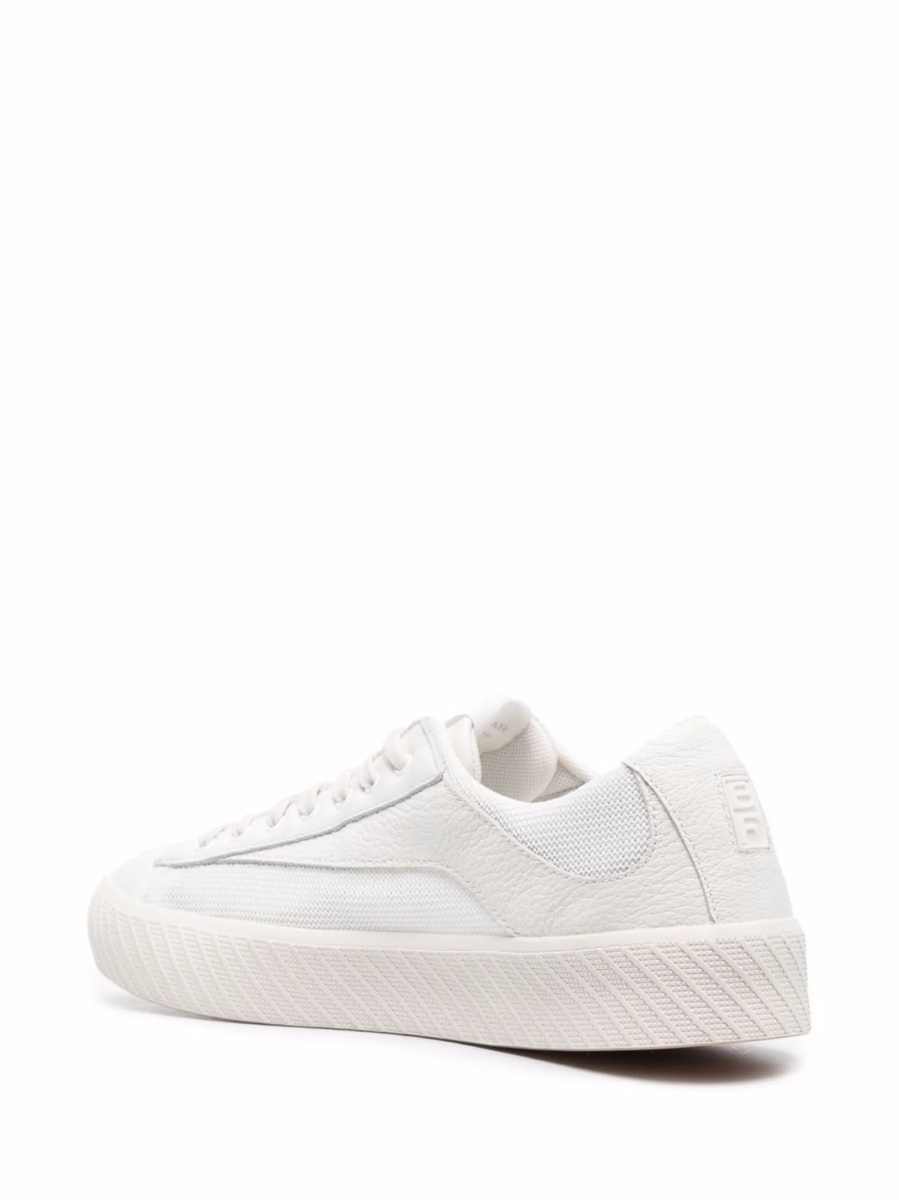 Sneakers BY FAR albi din piele si material textil - Img 3