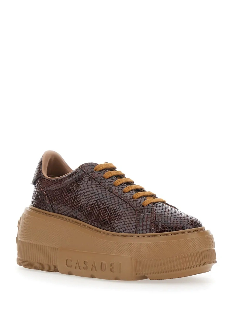Sneakers Casadei maro din piele - Img 2