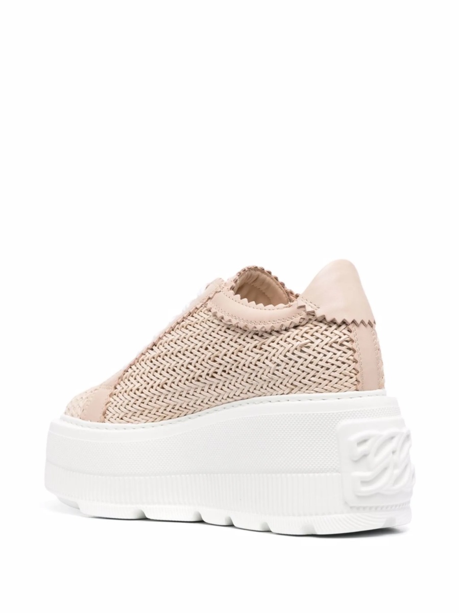 Sneakers Casadei roz din piele - Img 3