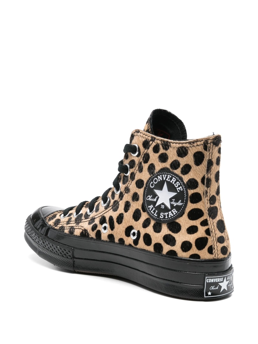 Sneakers Converse negri din blana - Img 3