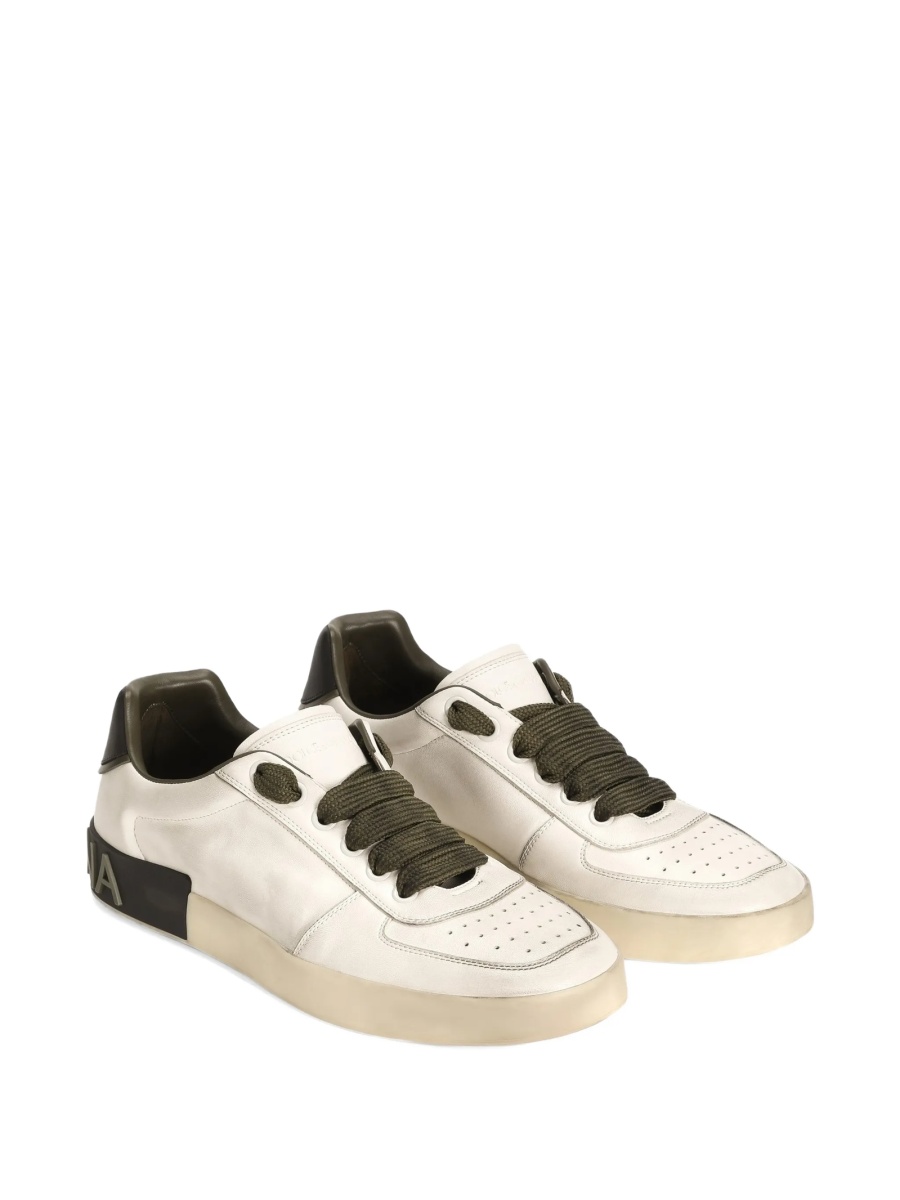 Sneakers Dolce &amp; Gabbana albi din piele - Img 2