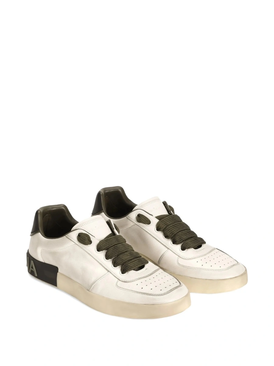 Sneakers Dolce &amp; Gabbana albi din piele - Img 2
