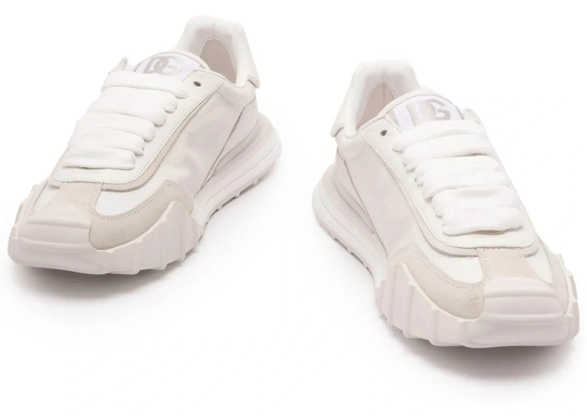 Sneakers Dolce &amp; Gabbana albi din textil si piele - Img 5