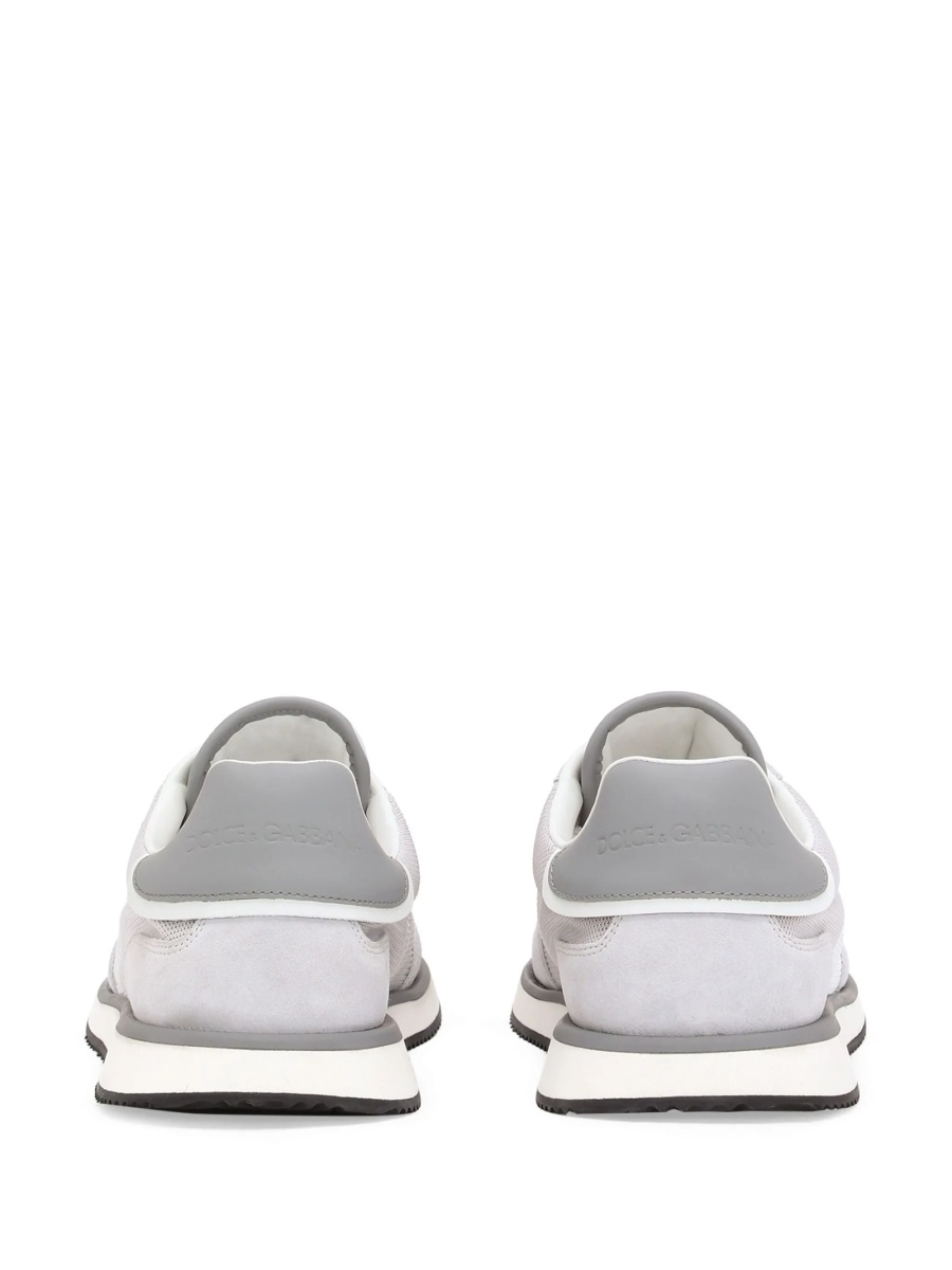 Sneakers Dolce &amp; Gabbana gri din polyester si piele intoarsa - Img 3