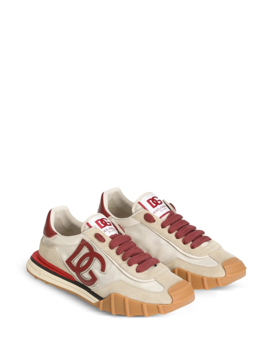 Sneakers Dolce &amp; Gabbana neutri din poliamida si piele - Img 2