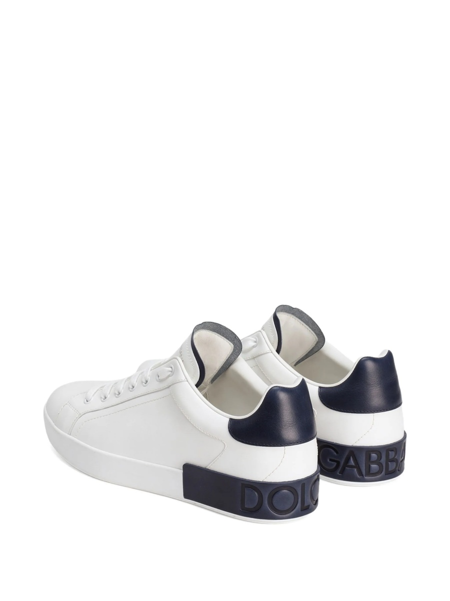 Sneakers Dolce &amp; Gabbana Portofino albi din piele - Img 2