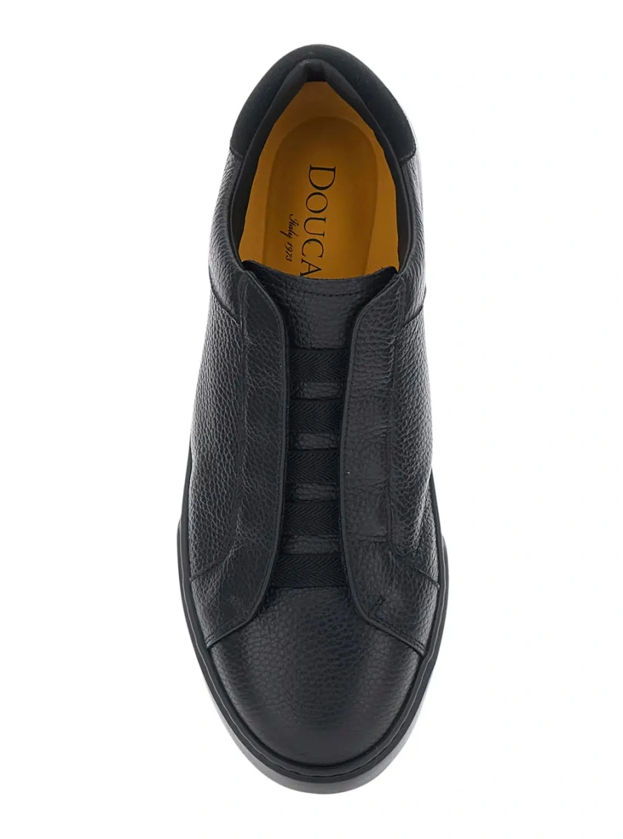 Sneakers Doucal's negri din piele 'Spencer' - Img 4