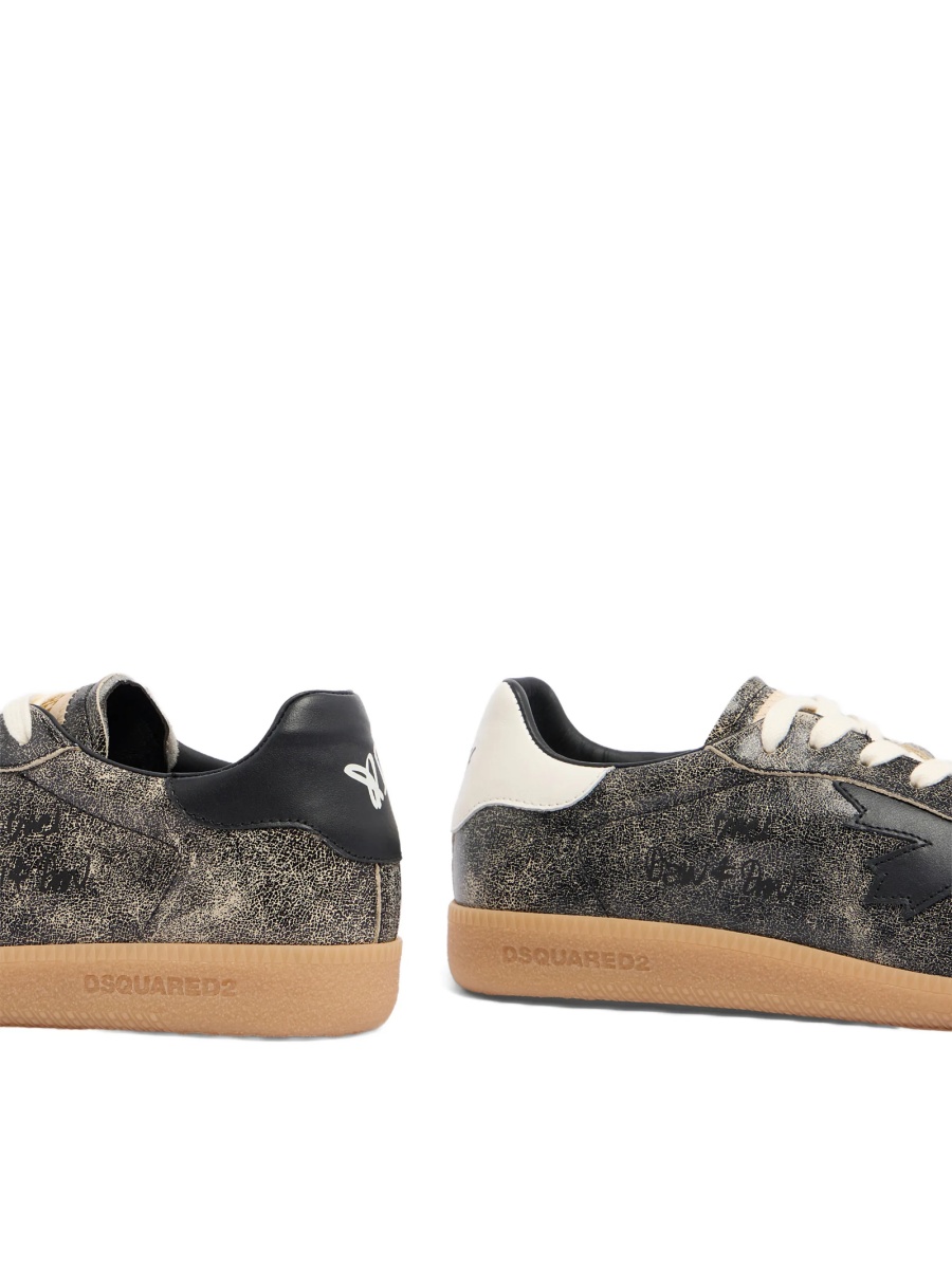 Sneakers DSQUARED2 gri din piele - Img 5