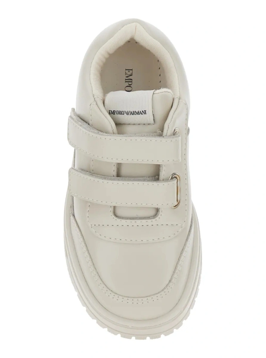 Sneakers EMPORIO ARMANI KIDS bej din piele - Img 4