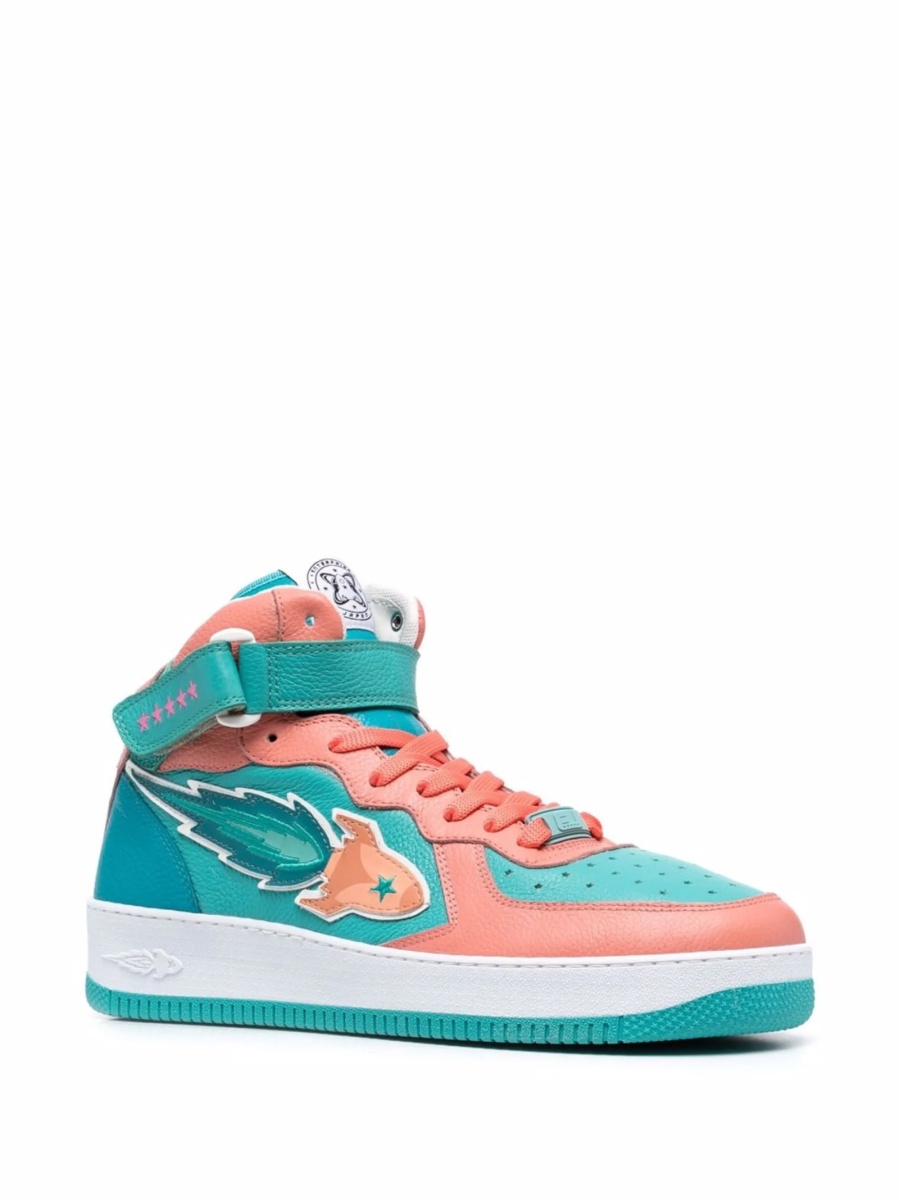 Sneakers ENTERPRISE JAPAN albastri din piele - Img 2
